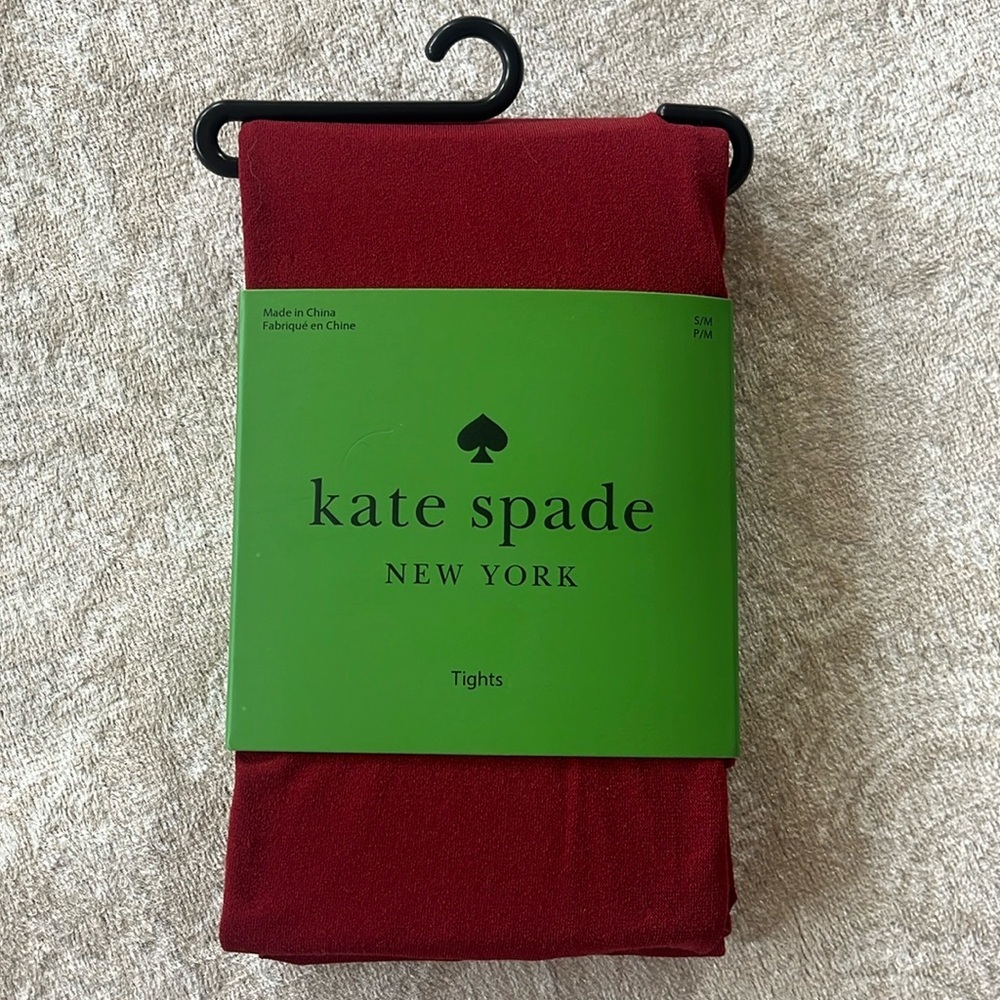 kate spade burgundy/red tights